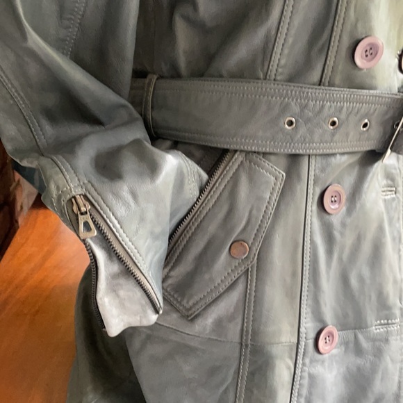 Bod Christensen slate leather 3/4 length jacket - Picture 3 of 14